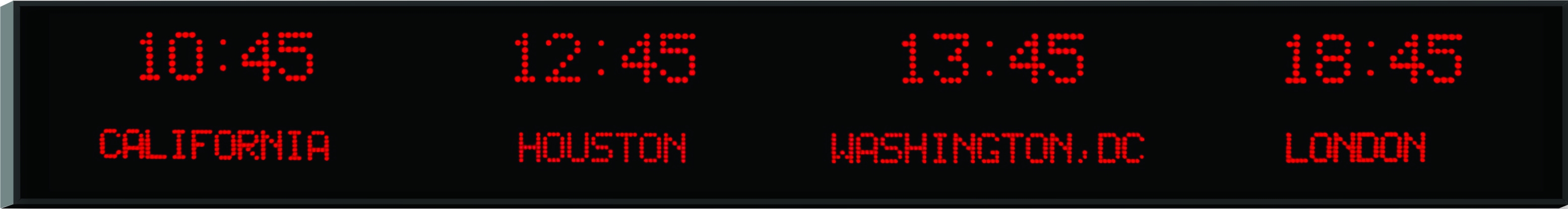 4 Zone Digital Wall Clock Display Systems 1 2 Dot Matrix Digital Wall Clock
