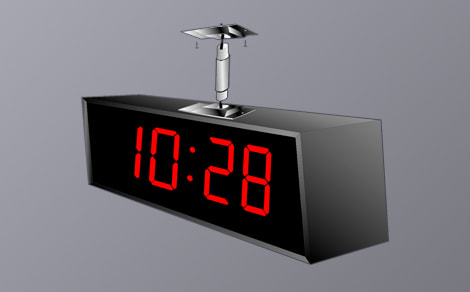 BSA-42418-2C Ceiling Double Sided Clock - 4 Digit