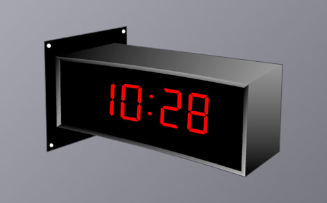 BSA-42425-2W Wall Double Sided Clock - 4 Digit